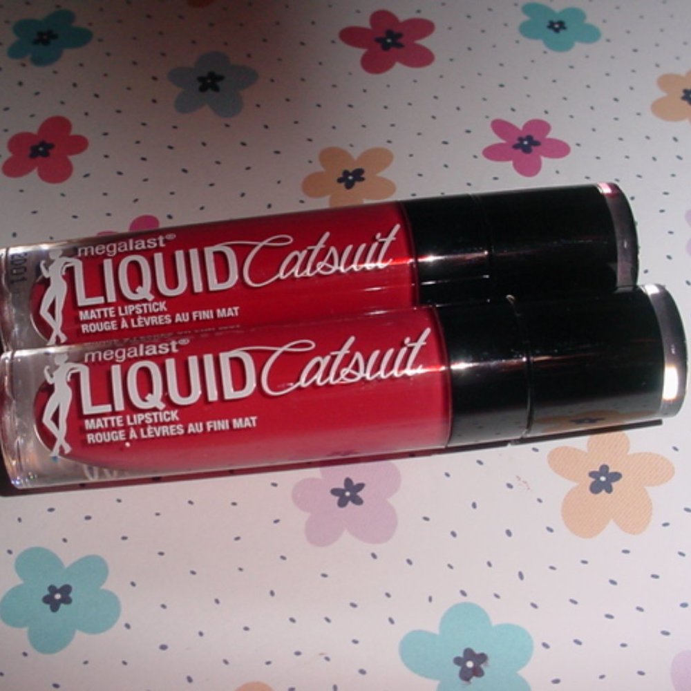 WET N WILD New Liquid Catsuit Lip RED PINK X2